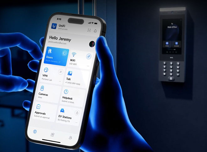 Detalle videoportero ubiquiti access intercom