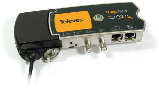 PLC Televés por cable coaxial para instalaciones de redes