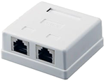 Toma de superfície de datos para instalaciones de redes informáticas cableadas