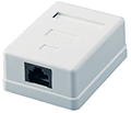 Toma de superfície de datos para instalaciones de redes informáticas cableadas